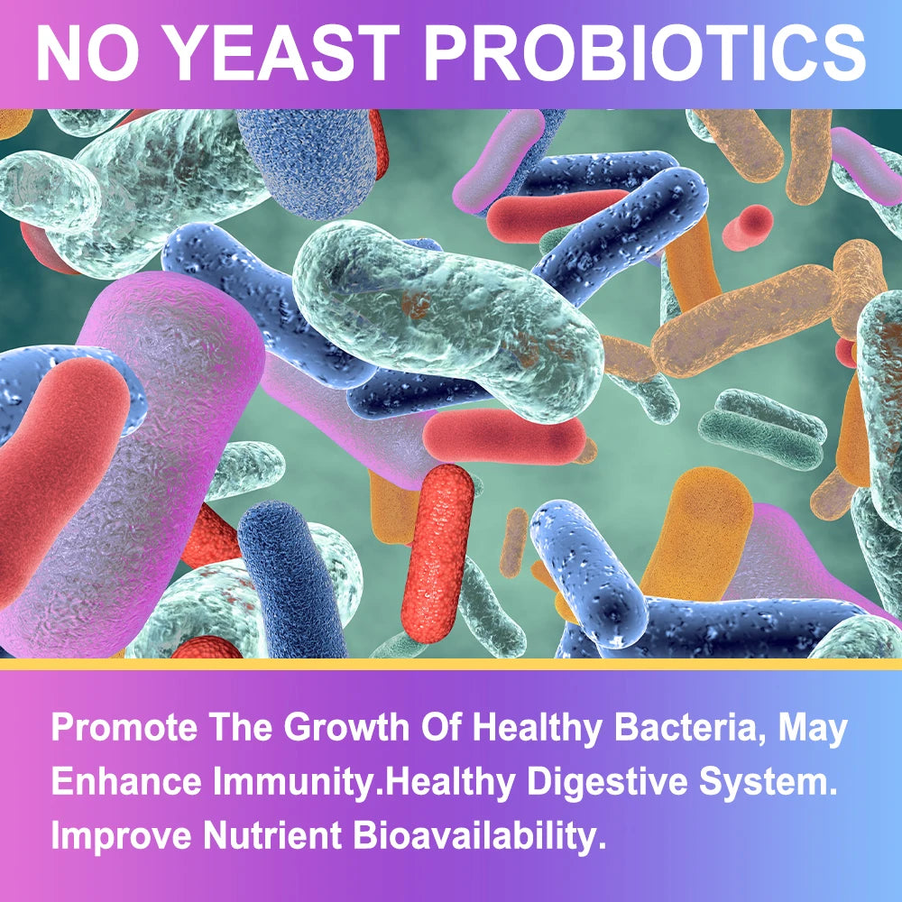 Premium Probiotics, with Prebiotics and Digestive Enzymes To Aid Digestion and Boost The Immune System - 120 Capsules